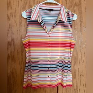 Tommy Hilfiger Multicolor Striped Button-Down Shirt, size M